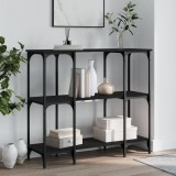 vidaXL Măsuță consolă, negru, 102x35x90 cm, lemn compozit