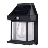 Lampa cu panou solar, prindere in perete, tungsten, 3W, senzor