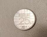 Netherlands / Olanda - 25 Cent (1988) Queen Beatrix - monedă s253