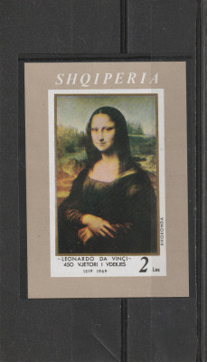 Pictura Mona Lisa ,Michelangelo , 1969 ,Albania . foto