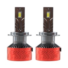 Set 2 LED-Uri Auto Techstar&reg; P14, H7, 120W, 18000 Lumeni, 6000K, 12-24V, Unghi Fascicul 360&deg;, CSP 3570, Canbus, Radiator Aluminiu, Racire Cooling Tech