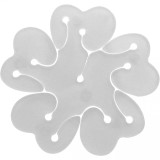 Suport pentru baloane, flippy, care formeaza o floare, cu doua straturi, pentru 11 baloane, 8x8cm, 4.6g