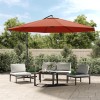 Gossi umbrela in consola cu stalp din aluminiu, 350 cm, caramiziu