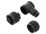 Conector circular BINDER 400V 16A, mamă, 4 pini, IP67