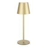 Veioza LED Moby 90576, 3.5W, lumina calda / neutra / rece, dimabila, comutator tactil, aurie, interior / exterior, moderna