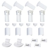 Set de 50 suporturi autoadezive pentru cabluri, ABS, alb, 3 x 3 x 1 cm