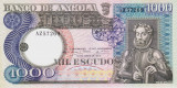 Bancnota Angola 1.000 Escudos 1973 - P108 UNC-