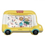 Jucarie Baie Fisher Price Autobuz cu Animale, Saltea Apa Bebe, Multicolor 43x28cm