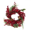 Coroniță Decorativă Crăciun, Pomușoare, Verdeață și Conuri, 40cm, Oem