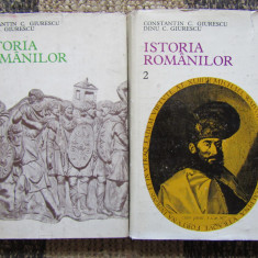 CONSTANTIN C. GIURESCU - ISTORIA ROMANILOR 2 volume (1975, editie cartonata)