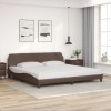 VidaXL Cadru de pat, Dover, maro, 200x200 cm, piele ecologică 373260
