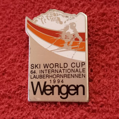 Insigna Ski-Cupa Mondiala de SKI 1994 Lauberhornrennen Wengen