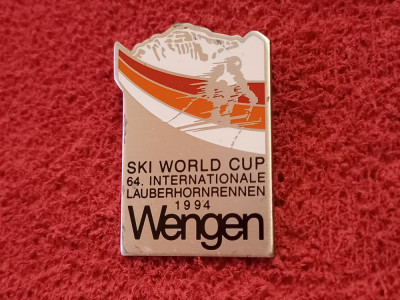 Insigna Ski-Cupa Mondiala de SKI 1994 Lauberhornrennen Wengen foto