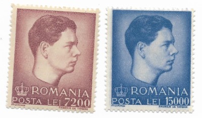 Uzuale Mihai I - format mare, 1947 - valori neobliterate foto