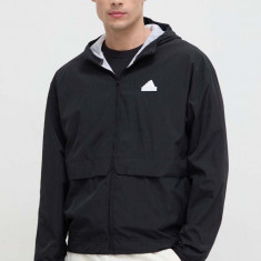 adidas geacă bărbați, culoarea negru, de tranziție, oversize IR5192