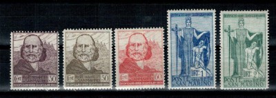 San Marino 1924 - Garibaldi, serie nestampilata foto