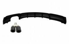 Difuzor Bara cu Toba Ornament Evacuare Fibra Carbon Mat BMW Seria 3 F30 F31 (2011-up) M Design Performance AutoTuning foto