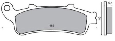Placute frana Honda Pantheon 4T 125-150 /CB /FJS /VFR /XL /GL Cod Produs: MX_NEW 225100340RM foto