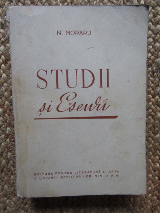 Studii Si Eseuri - N. Moraru