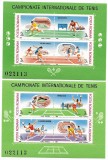 Romania (176b) - Campionate Internationale de Tenis,1988, blocuri neoblit.+2 FDC, Romania de la 1950, Sport