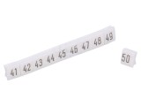 Marcaj cu &icirc;mpingere albă PVC 250buc - Conectori cu montare pe şină