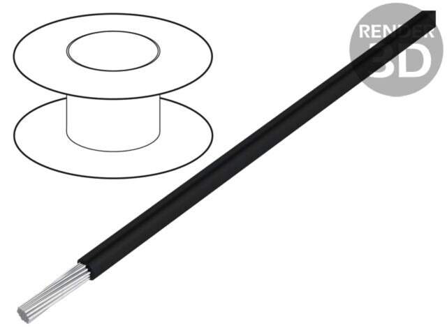 Cablu EcoGen&reg; EcoWire 14AWG MPPE negru - ALPHA WIRE