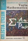 VARIA MATHEMATICA-GEORGE ST. ANDONIE-171990