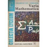 VARIA MATHEMATICA-GEORGE ST. ANDONIE-171990