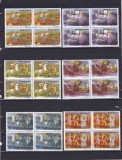 ROMANIA 1987 LP 1184 BASME DE PETRE ISPIRESCU BLOCURI DE 4 TIMBRE MNH