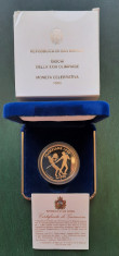 Moneda de argint - 1000 Lire &amp;quot;XXVI Olimpiade&amp;quot; 1995, San Marino - Proof foto