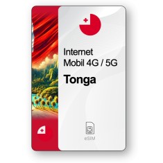 eSIM Internet Tonga, valabil 7 zile, trafic 1 GB, Standard
