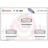 Placute frana Chevrolet Captiva (C100 C140) 06.06-, Captiva Sport 01.07-, Equinox 04.03-12.09; Opel Antara A (L07) 08.06-08.17, Fata, BREMBO