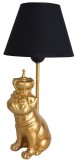 Lampa de masa cu un buldog auriu cu coroana CW271, Veioze