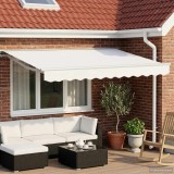 vidaXL Cort electric retractabil Alb 2,5 x 2 m 3421707