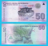 Nicaragua (pick 203) 50 Cordobas 2007 UNC; Ceramică tradițională