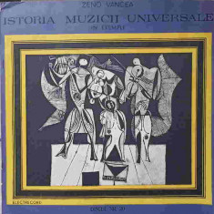 Disc vinil, LP. ISTORIA MUZICII UNIVERSALE IN EXEMPLE. DISCUL NR. 20 MUZICA INSTRUMENTALA FRANCEZA IN SECOLUL AL