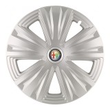 Set 4 Capace Roti R16 Alfa Romeo Glory Gri - Autohelix MSA, Compatibile Jante Otel, Design Modern, Prindere Sigura