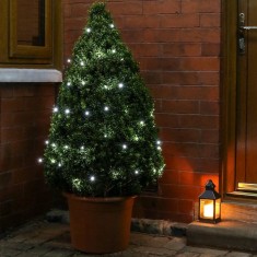 Instalatie de Craciun Liniara Yoto, 22 m, din care 1 m Prelungitor 220V, 300 LED, 8 jocuri de lumini, Controler, Utilizare Interior/Exterior, Fir Negr foto