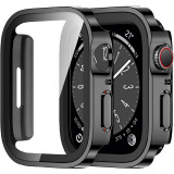 Protectie rama + folie sticla ceas Apple Watch seria 7 8 45mm