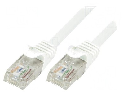 Cablul Patch U/UTP 6 litat CCA PVC alb 1m 24AWG foto