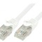 Cablul Patch U/UTP 6 litat CCA PVC alb 1m 24AWG