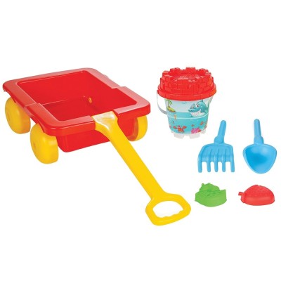 Set jucarii nisip Pilsan Carucior cu accesorii foto