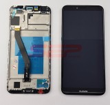 LCD+Touchscreen cu Rama Huawei Y6 2018 BLACK