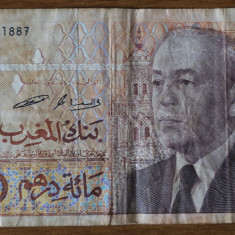 100 dirhams 1987, Maroc