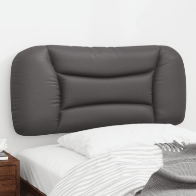 vidaXL Pernă pentru tăblie pat, gri, 80 cm, piele artificială foto