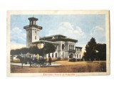 Carte postala Bacău:Teatrul si Pompieria,circulata 1922