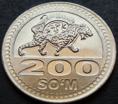 Moneda exotica 200 SOM - UZBEKISTAN, anul 2018 * cod 2957 = UNC foto