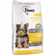 Hrana uscata pentru caini 1st Choice Talie mica &amp;amp; Toy, Puppy, 7kg foto