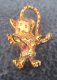 BROSA VINTAGE IN FORMA DE JAGUAR VECHE ANII 60 70