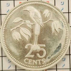 Belize 25 cents 1978 argint - tiraj 3342 - km 49a - A009